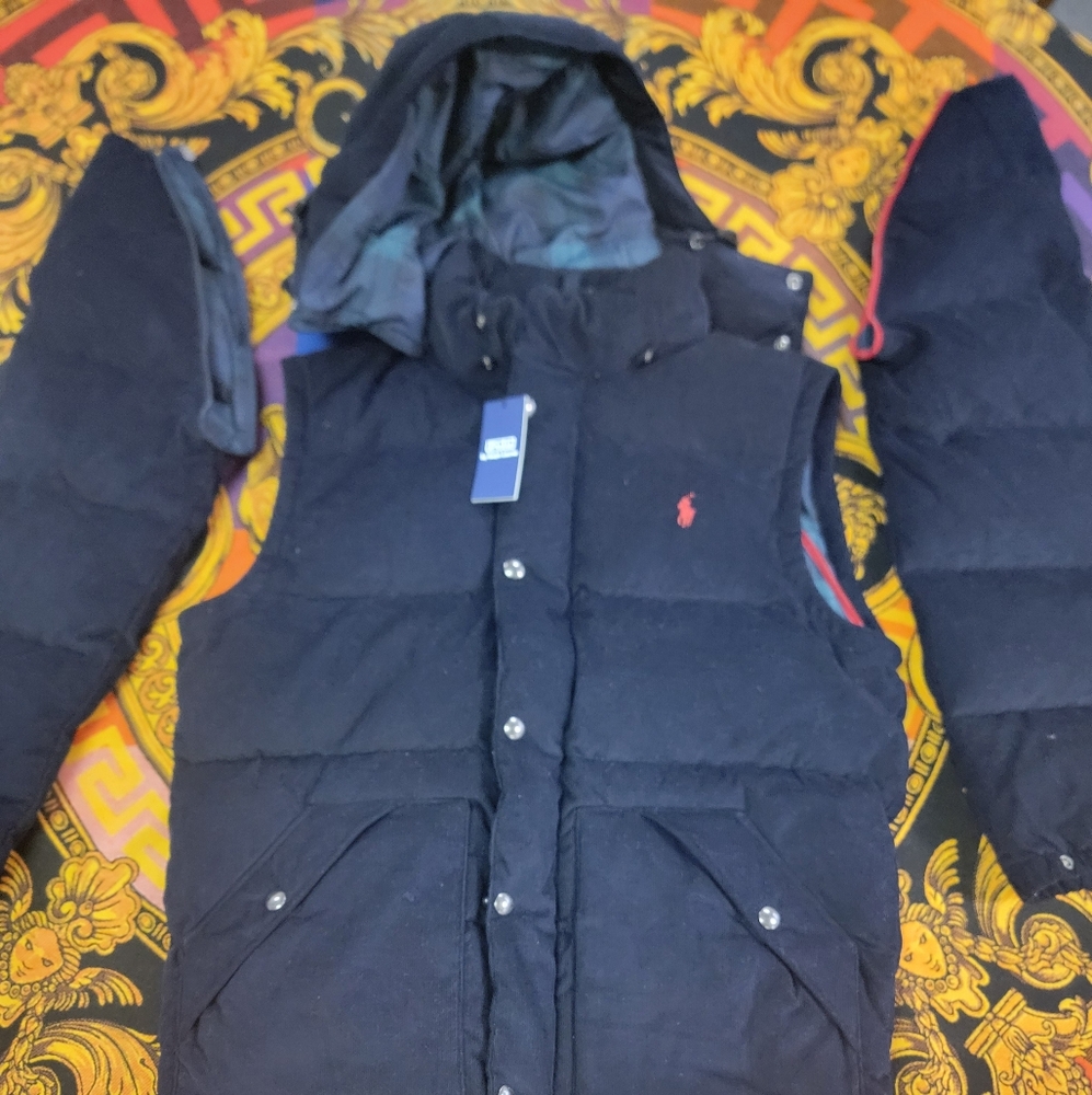 Polo by Ralph Lauren Corduroy Puffer Coat/Vest